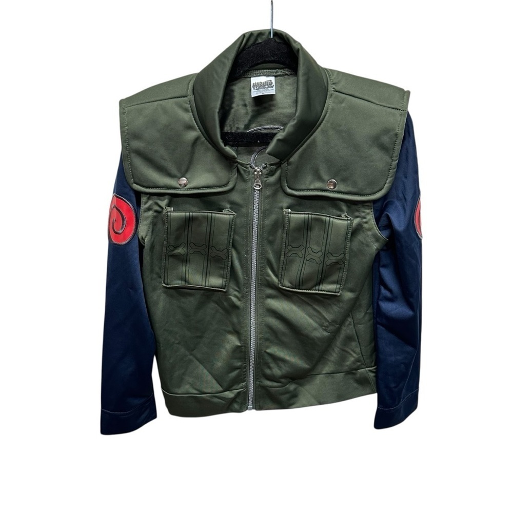 Vintage Naruto Shippuden Jacket Green Kakashi Full Zip 2002 Costume kids medium